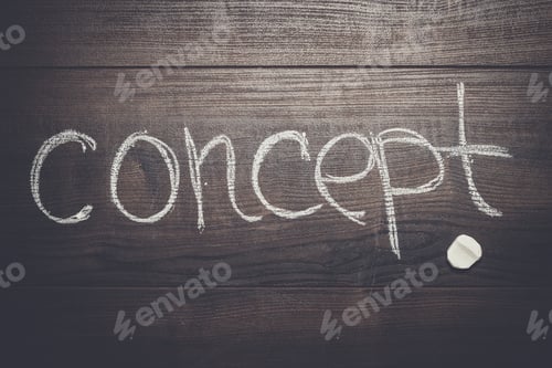Preview: word concept on wooden background