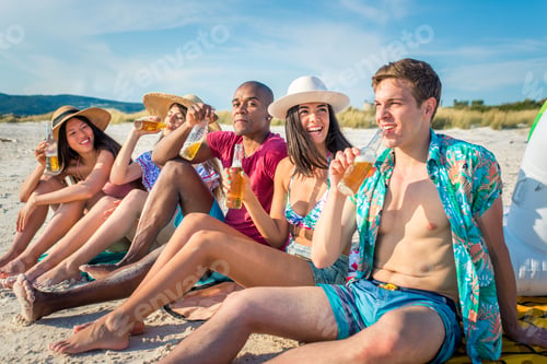 Preview: Friends having fun on the beach