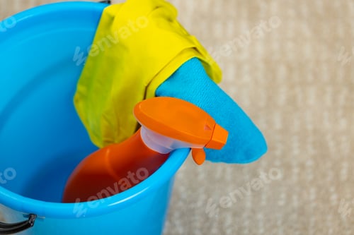 Preview: Cleaning tools for house keeping close up