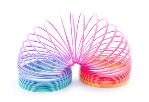Preview: Rainbow plastic spiral toy