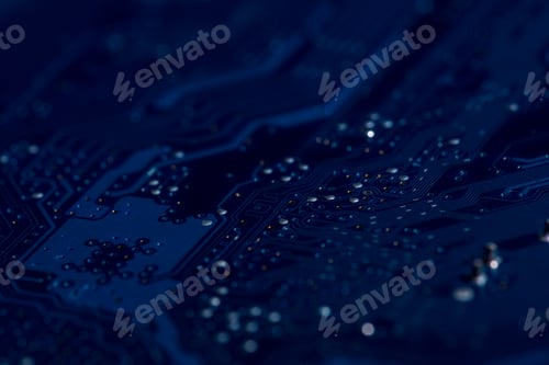Preview: close up view of computer motherboard elements