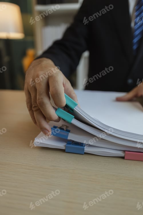 Preview: A businessman is planning a strategy to work efficiently and have the most positive impact on the co