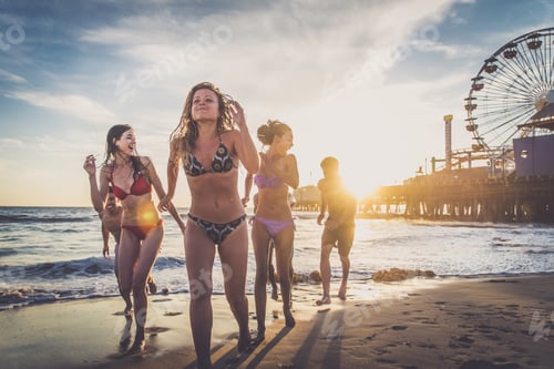 Preview: People having fun on the beach