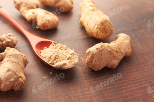 Preview: Close up of Gingers on chopping board.
