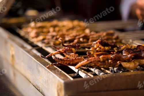 Preview: Grilled octopus for sale at street cart