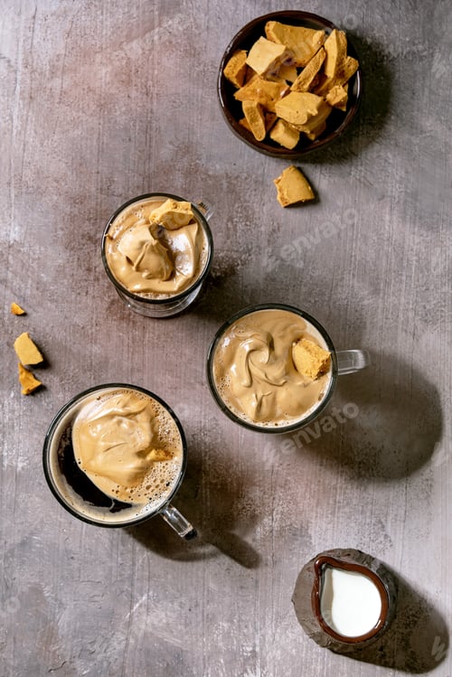 Preview: Dalgona coffee drink
