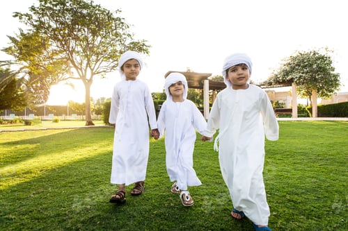 Preview: Group of middle eastern kids in Dubai