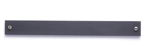 Preview: wooden black nameplate or wall sign isolated at white