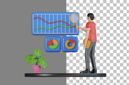 Preview: Data Research 3D Illustration