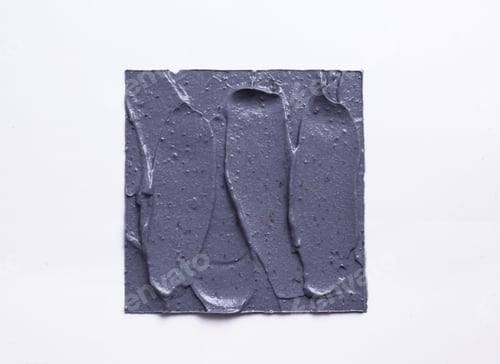 Preview: Charcoal clay texture swatch on white background