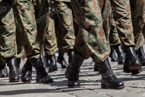 Preview: Soldiers march in formation
