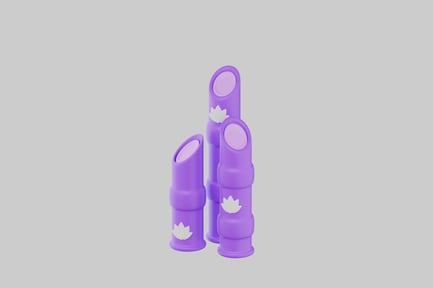 Preview: Three Cylindrical Objects in Purple