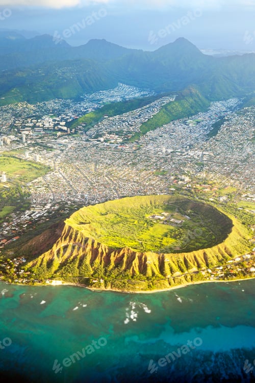 Preview: USA, Hawaii, Honolulu, Waikiki, Volcano Diamond Head