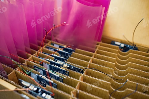 Preview: Chipset packaged in a TFT display bag in a carton box in a shop