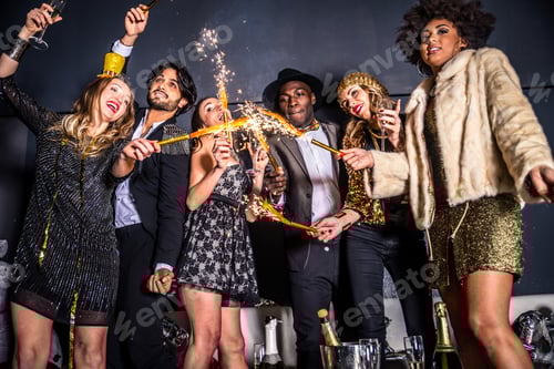 Preview: Friends having party in a nightclub