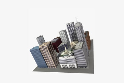 Preview: Urban grid skyscraper arrangement