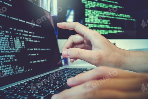 Vista previa: Developing programmer Development Website design and coding technologies working in software company