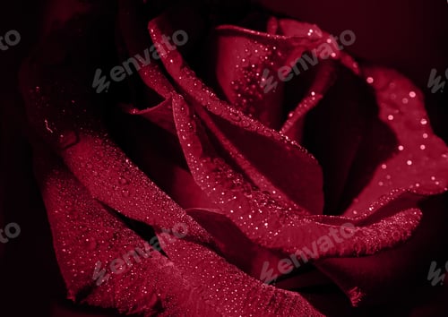 Preview: Pantone 2023. Viva magenta floral background. Color of the year 2023.