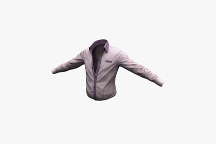 Preview: Men's long-sleeved button-down shirt with pocket square