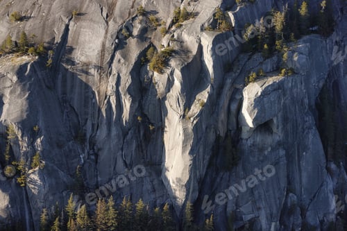 Preview: Rocky cliffs on Chief Mountain in Squamish, BC, Canada. Nature Background