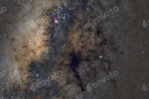 Preview: Namibia, Region Khomas, near Uhlenhorst, Astrophoto, Center of the Milky Way (Galactical Center) wit