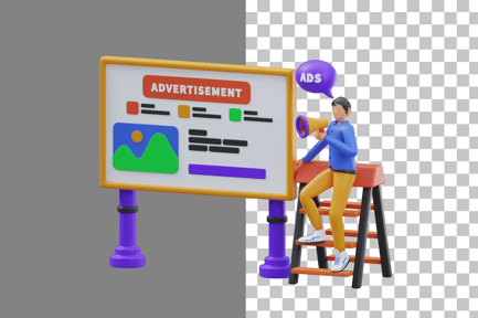 Preview: Billboard Advertisement 3D Illustration