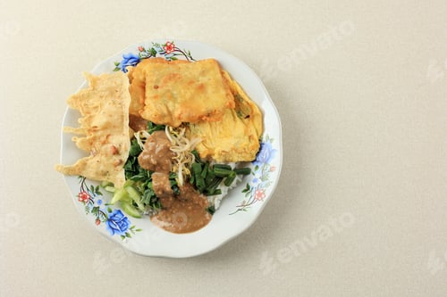 Preview: Pecel is a Traditional Food from East and Central Java, Indonesia.