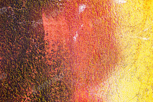 Preview: Decorative plaster concrete colorful background. Multicolor yellow red and brown wall close up