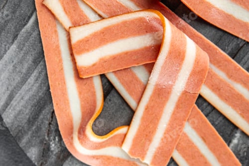 Preview: vegetarian bacon fresh cooking appetizer meal food snack on the table copy space food background veg