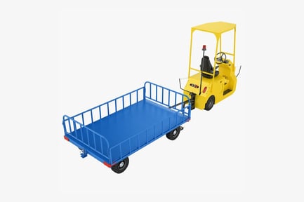 Aperçu: Remorqueur électrique avec remorque à bagages