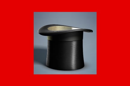 Preview: Patterned top hat with curved brim