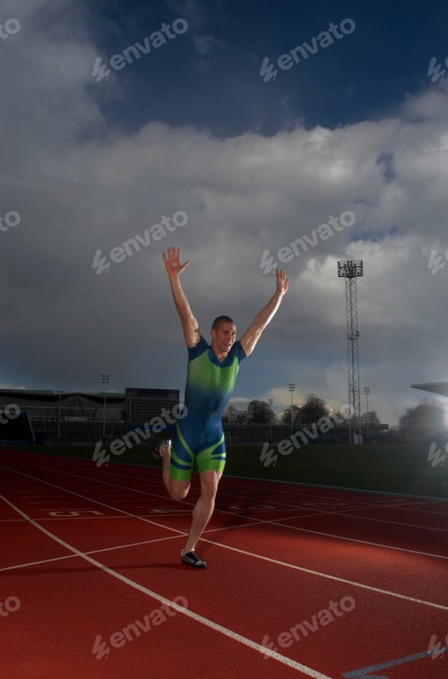 Preview: athlete winning race