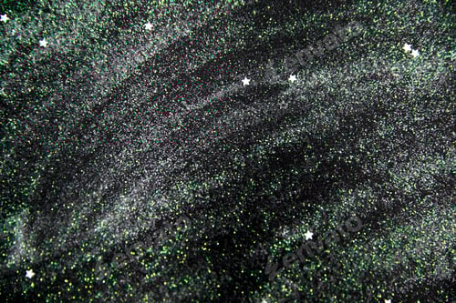 Preview: Glamour snowy white and green background.