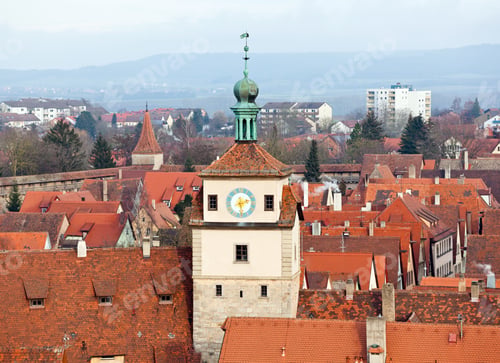 Preview: Historic tower in Rothenburg ob der Tauber