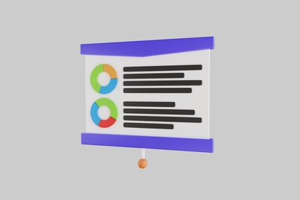 Preview: Presentation board with charts and data