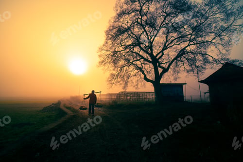 Preview: Nepalese Farmer and the farm land.