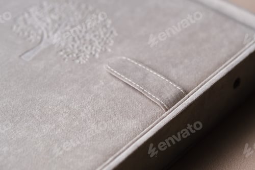Preview: There is a photo book wrapped in a gray cloth in the box. the concept of creating fantasy books