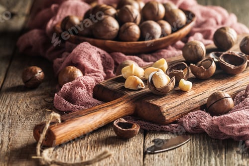Preview: Macadamia nuts on table