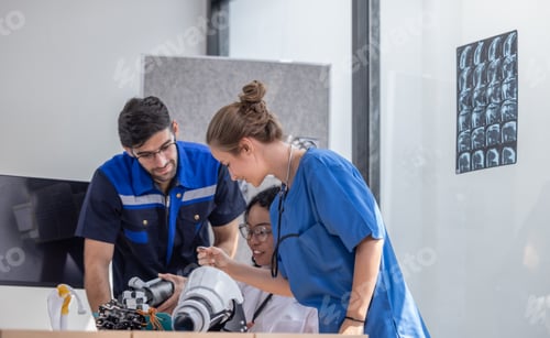 Preview: Innovative team including engineer, doctor and surgeon design robotic limbs for patient rehab.