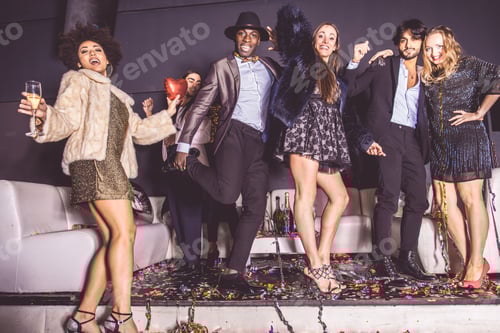 Preview: Friends having party in a nightclub