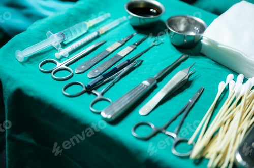 Preview: medical health tool in surgical operating room in hospital, surgery clinic instrument