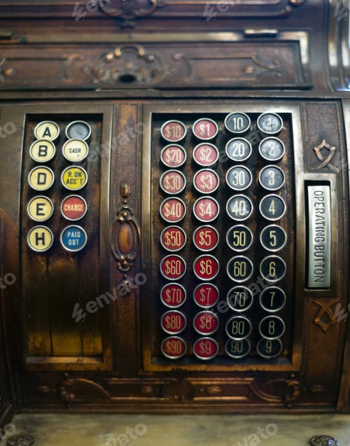 Preview: Vintage Cash Register Adding Machine Antique Merchant Tool