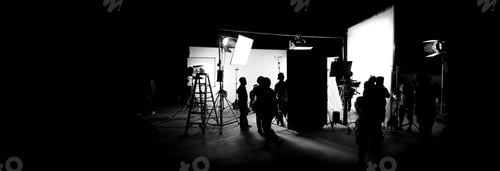 Preview: Silhouette images of video production behind the scenes