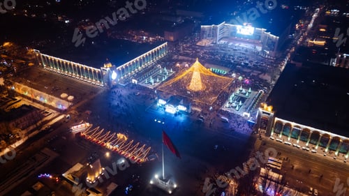 Preview: Christmas tree on a square