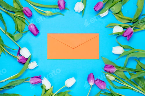 Preview: envelope and tulips