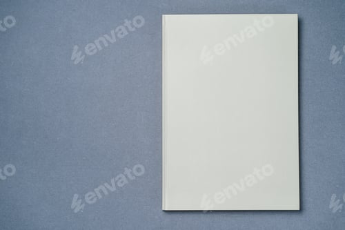 Preview: leather notebook on a gray background