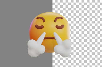Preview: Steam From Nose Emoji 3D Icon