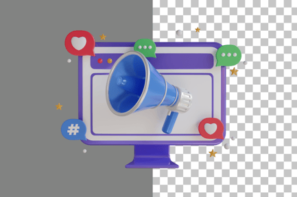 Preview: Website Advertisement 3D Icon