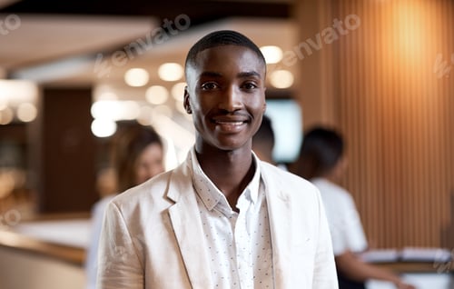 Preview: Portrait of a confident young businessman attending a conference