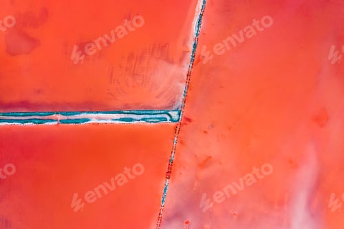 Preview: Aerial view of the salty pink lake. Pink Salt Lake Torrevieja